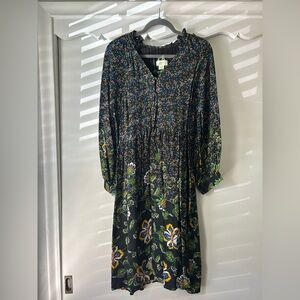 Anthropologie Floral Print Midi Dress